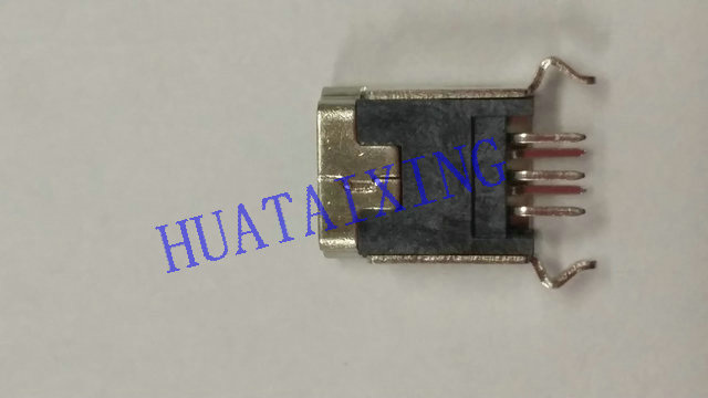 迷你USB 5PIN-F 180度 直插弯脚